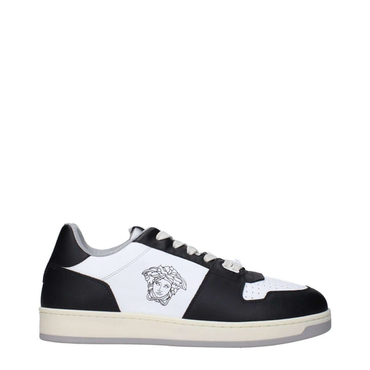 Versace White Leather Low Top Sneakers