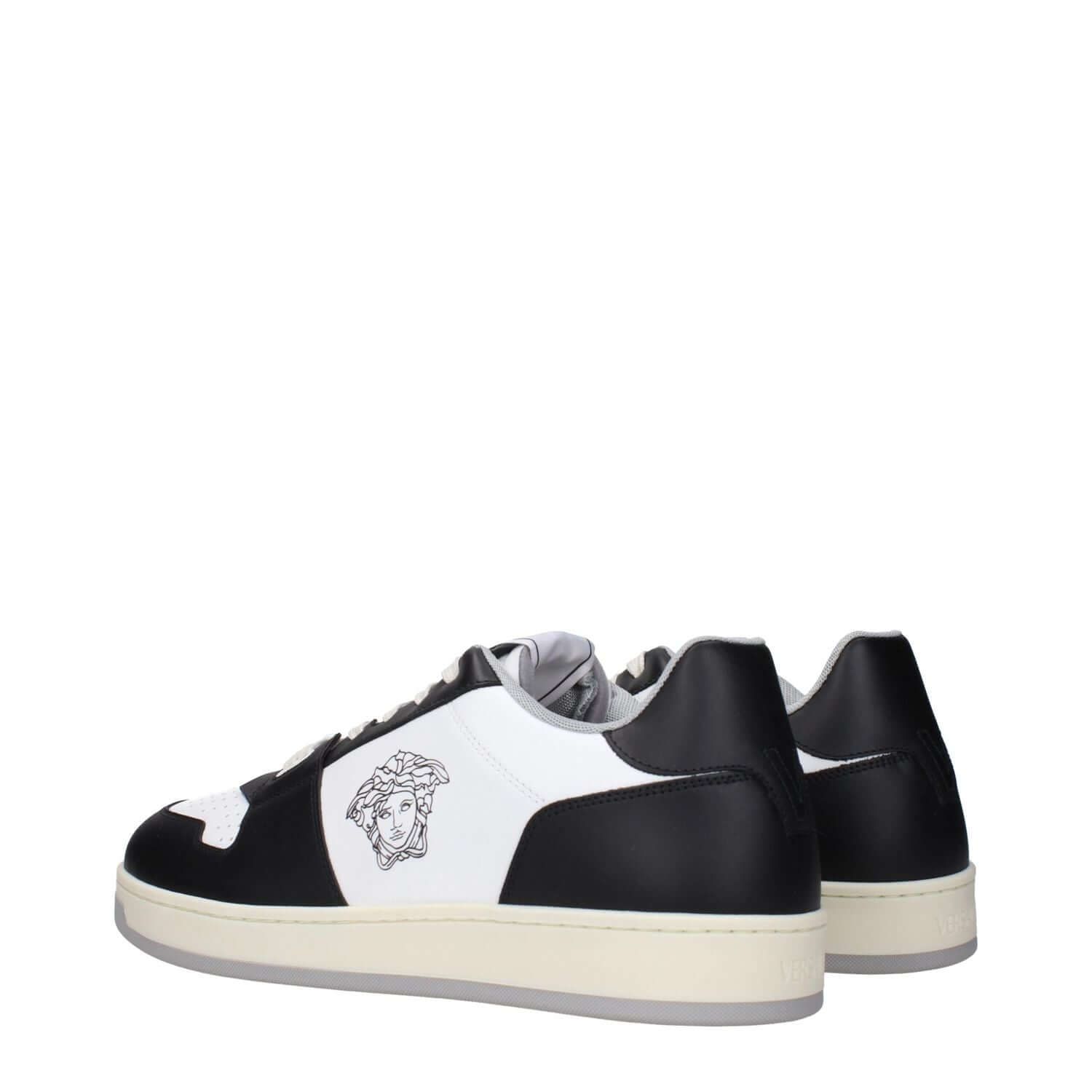 Versace White Leather Low Top Sneakers