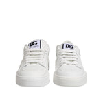 Dolce & Gabbana White Miami Leather Low Top Sneakers Shoes MV7594-42