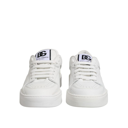 Dolce & Gabbana White Miami Leather Low Top Sneakers Shoes MV7594-42
