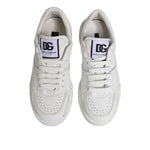Dolce & Gabbana White Miami Leather Low Top Sneakers Shoes MV7594-42