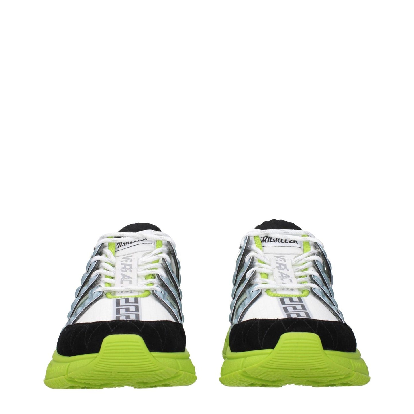 Versace White Fabric Athletic Sneakers VE-15222348677385-EU41/US8
