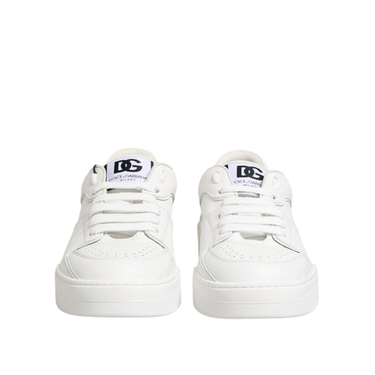 Dolce & Gabbana White Miami Leather Low Top Sneakers Shoes MV7717-40