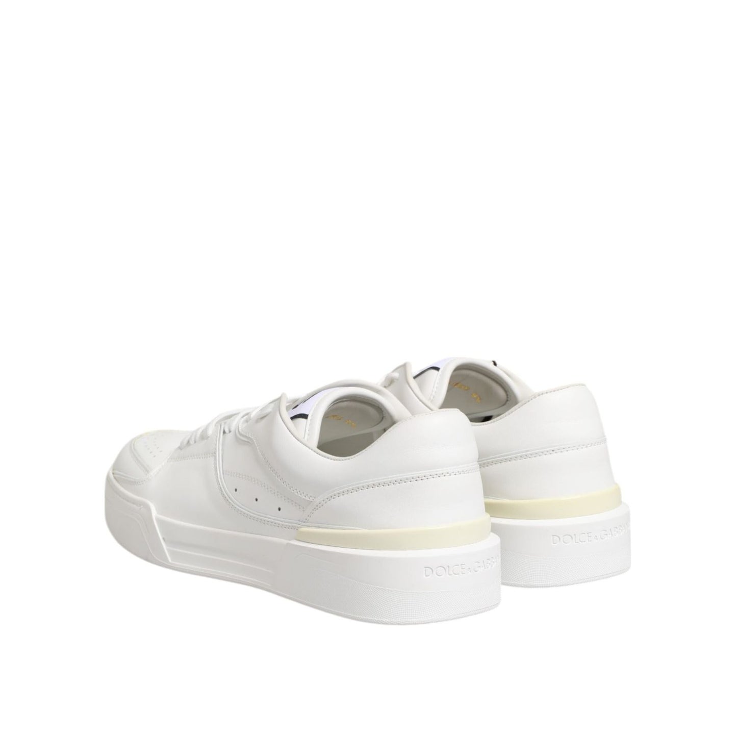 Dolce & Gabbana White Miami Leather Low Top Sneakers Shoes MV7717-40