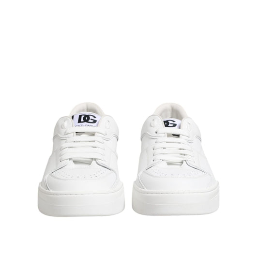 Dolce & Gabbana White Miami Leather Low Top Sneakers Shoes MV7718-42