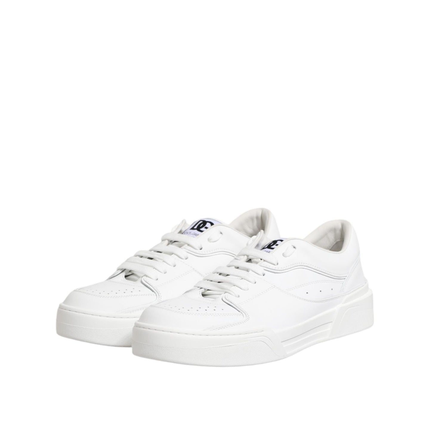 Dolce & Gabbana White Miami Leather Low Top Sneakers Shoes MV7718-42
