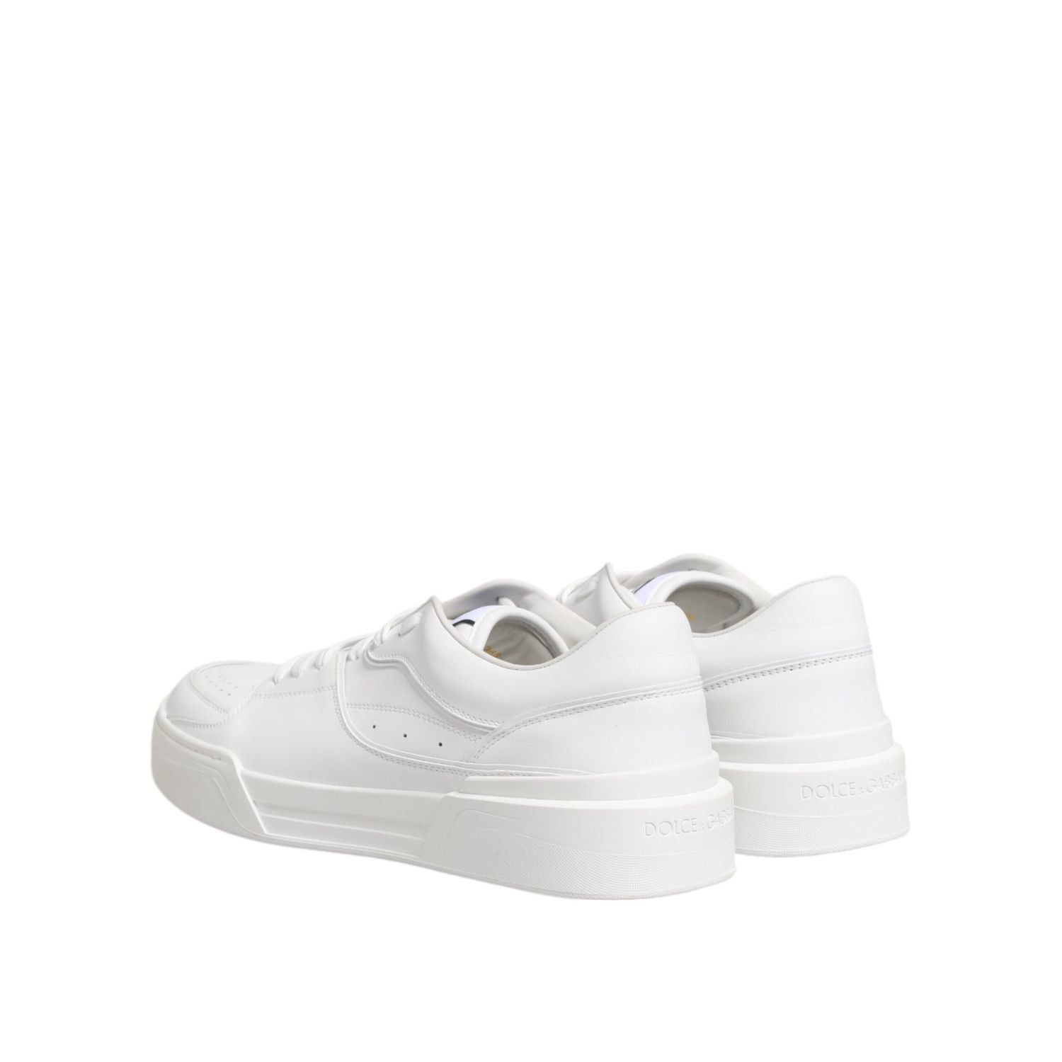 Dolce & Gabbana White Miami Leather Low Top Sneakers Shoes