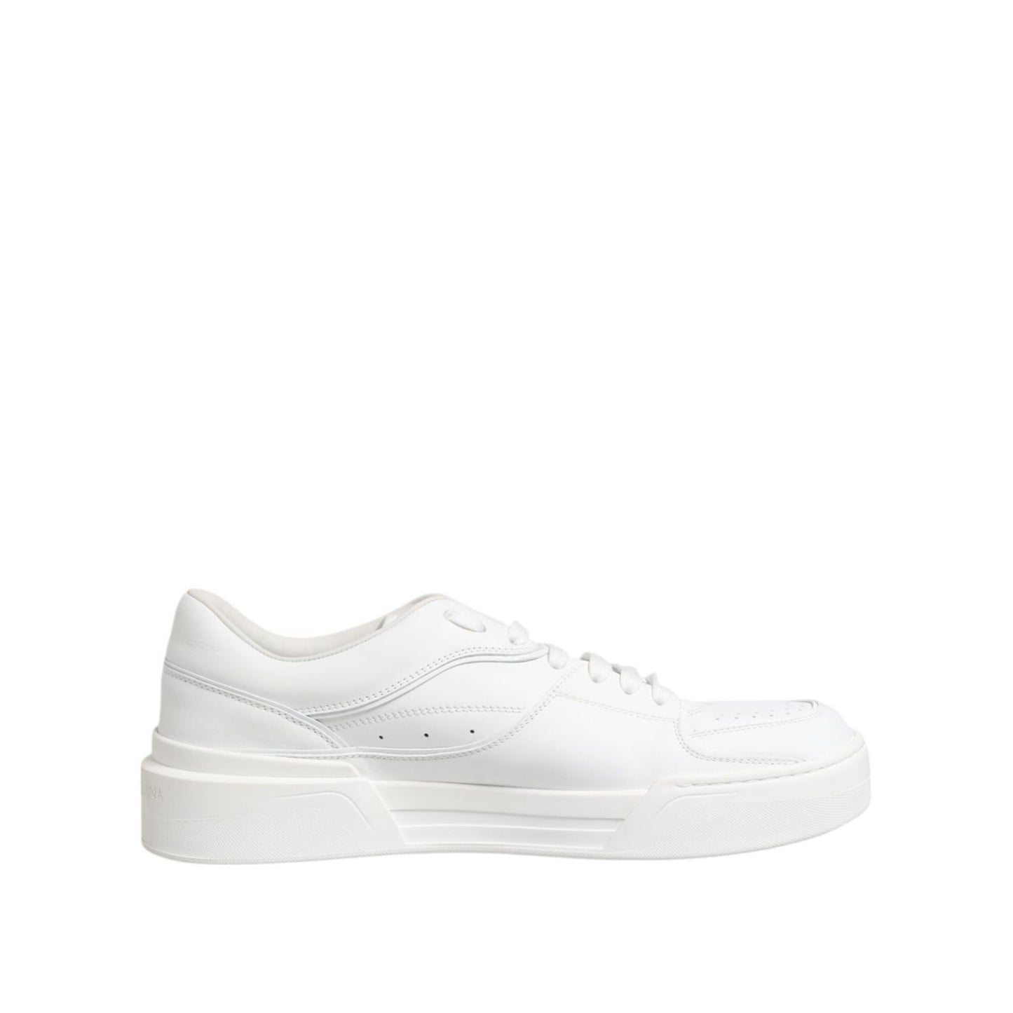 Dolce & Gabbana White Miami Leather Low Top Sneakers Shoes MV7718-42