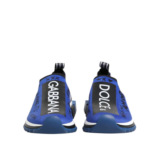 Dolce & Gabbana Blue Sorrento Low Top Sneakers Shoes