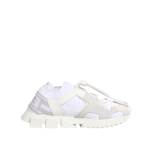 Dolce & Gabbana White Sorrento Low Top Lace Up Sneakers Shoes MV7775-42