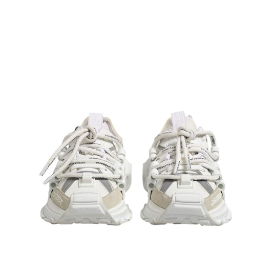 Dolce & Gabbana White Silver Low Top SPACE Men Sneakers Shoes MV7776-39