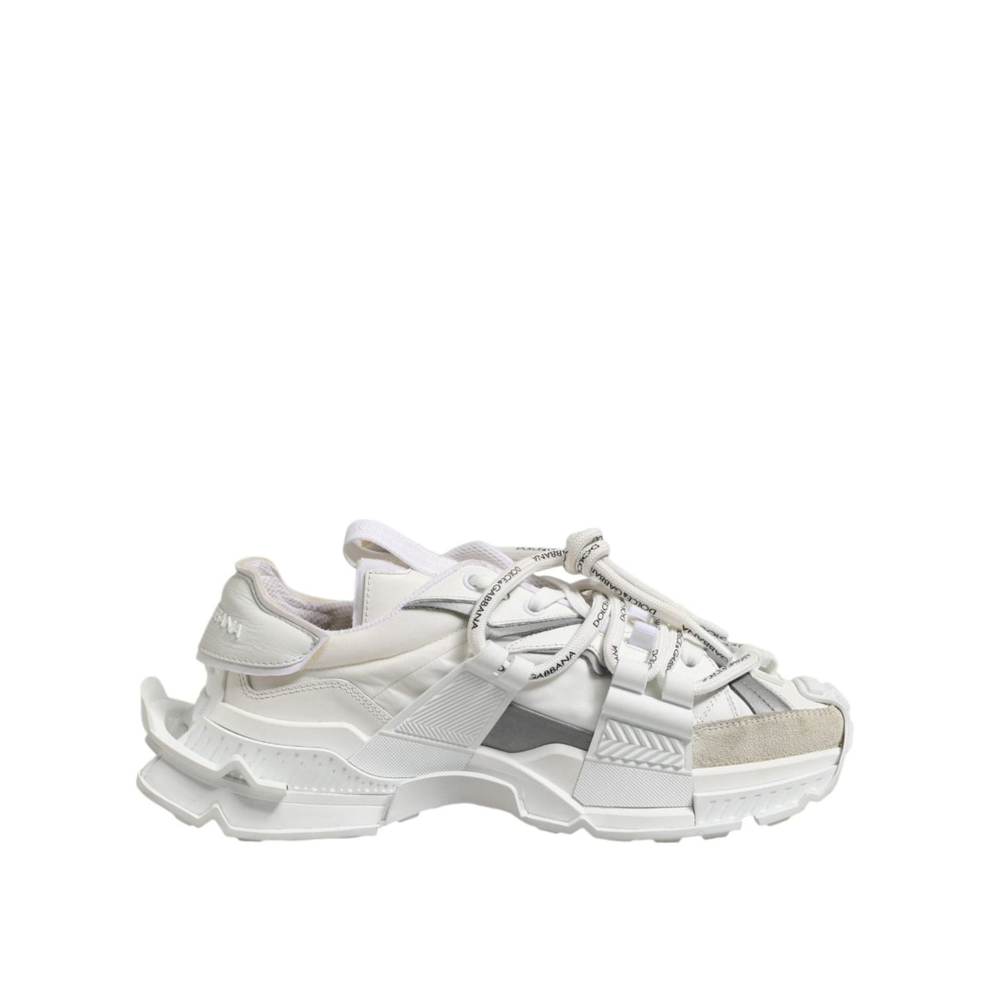 Dolce & Gabbana White Silver Low Top SPACE Men Sneakers Shoes MV7776-39