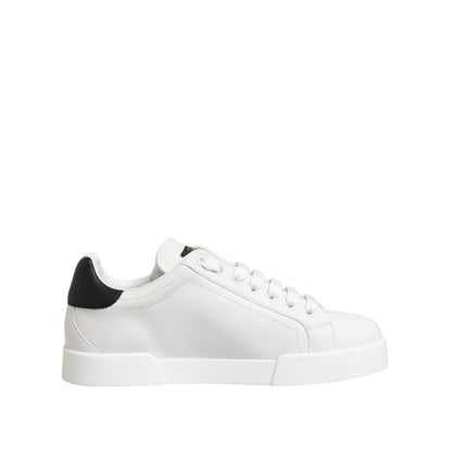 Dolce & Gabbana White Crown Patch Portofino Men Sneakers Shoes