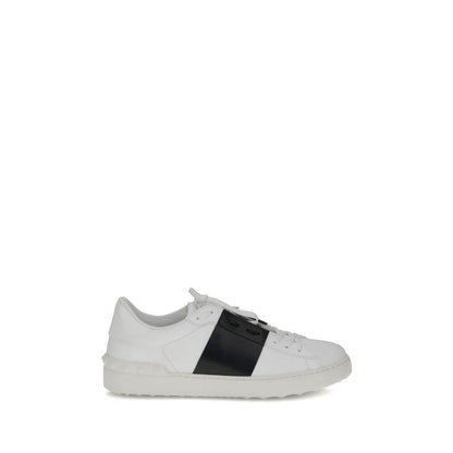 Valentino Garavani White Calf Leather Bos Taurus Low Top Sneakers
