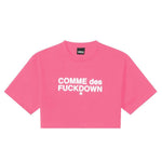 Comme Des Fuckdown Fuchsia Cotton Tops & T-Shirt CO-15812-XS