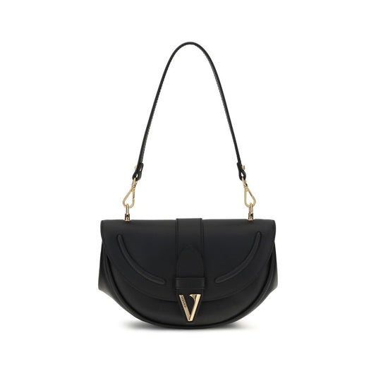 Versace Black Calf Leather Bos Taurus Shoulder Bag