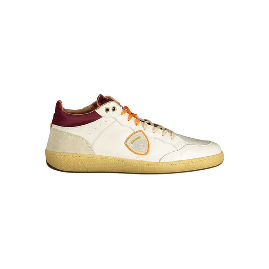 Blauer White Polyester Sneaker