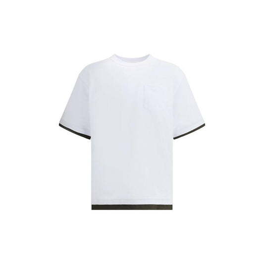 Sacai White Cotton T-Shirt