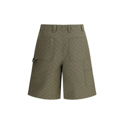 Gucci Green Cotton Bermuda Shorts