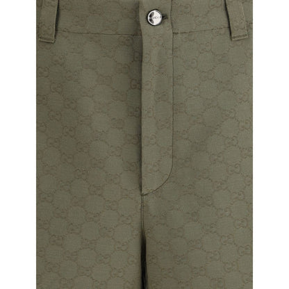 Gucci Green Cotton Bermuda Shorts