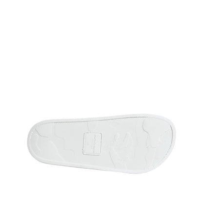 Dolce & Gabbana White Black Leather Sandals Beachwear Shoes