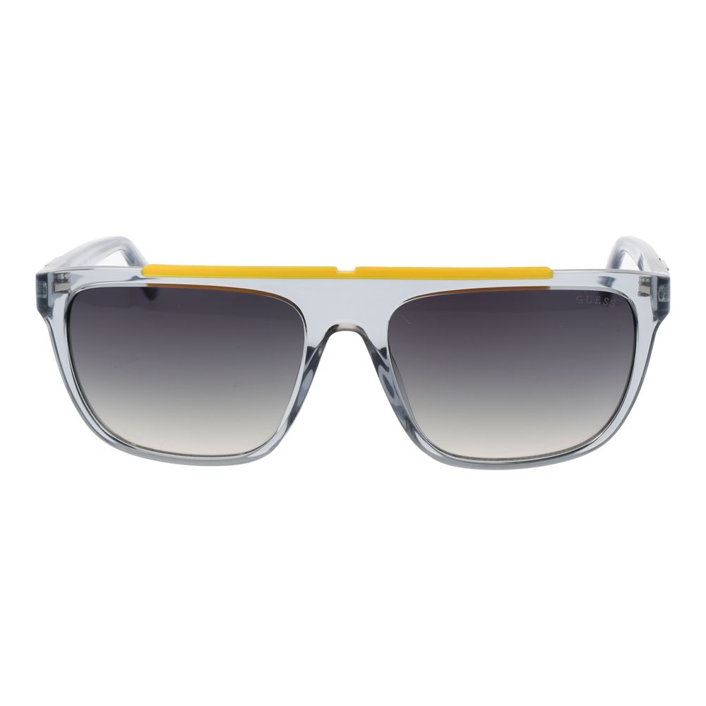 Alt Tag: Guess Gray Men Sunglass in full-rim stainless steel frame with gradient lenses, UV protection, and branded case included.