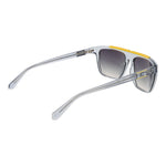 Guess Gray Men Sunglass with grey stainless steel full-rim frame, gradient lenses, and plastic temples, offering 100% UVA & UVB protection.