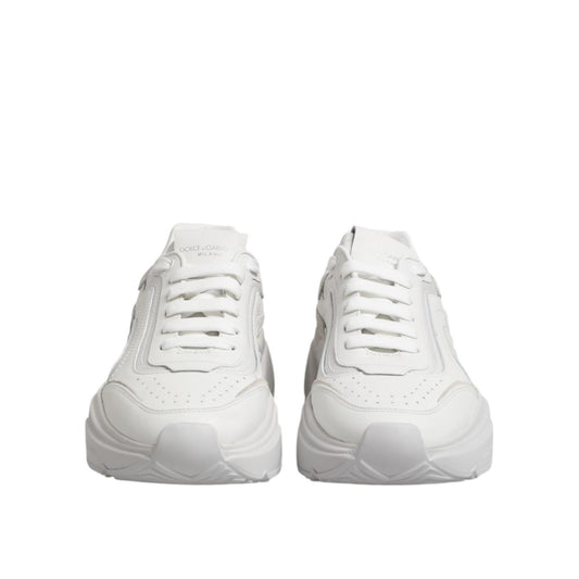 Dolce & Gabbana White Leather Daymaster Low Top Sneakers Shoes MV7362-40
