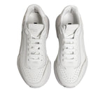 Dolce & Gabbana White Leather Daymaster Low Top Sneakers Shoes MV7362-40