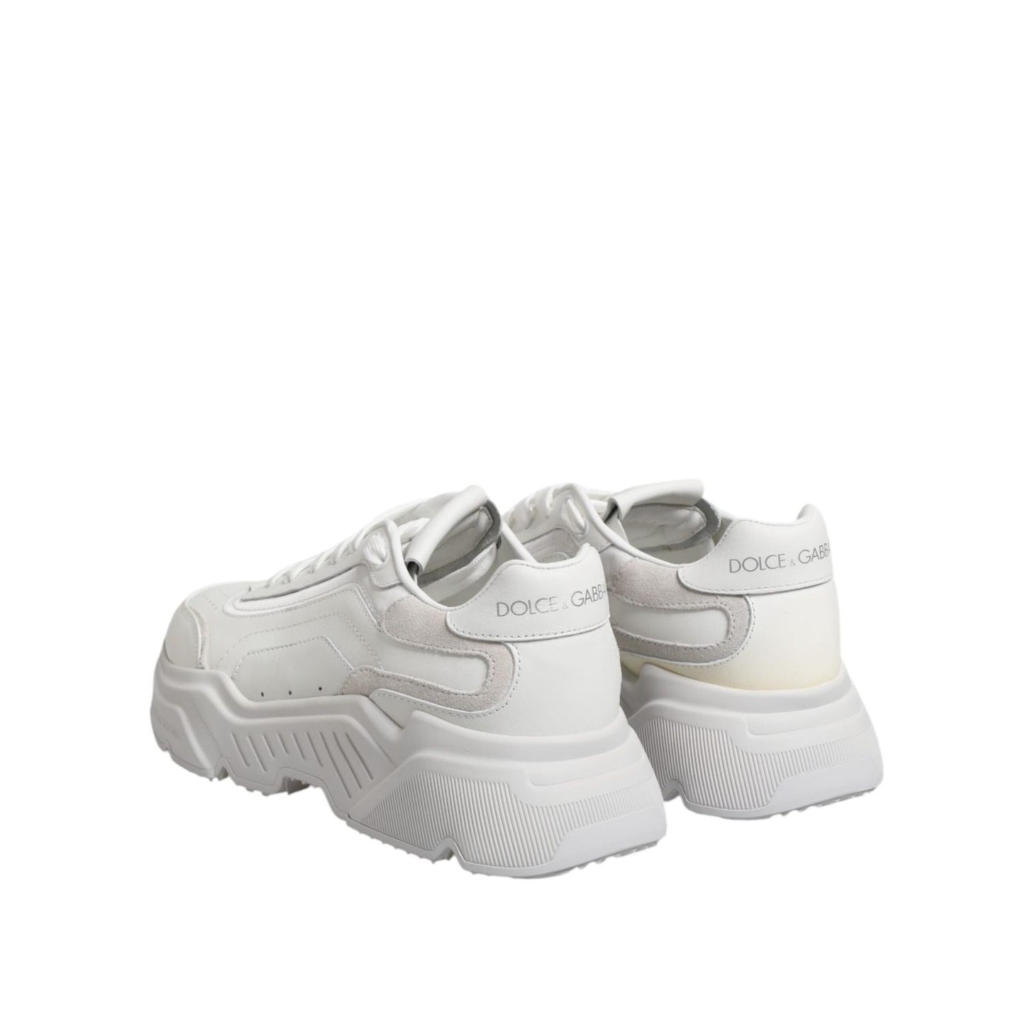 Dolce & Gabbana White Leather Daymaster Low Top Sneakers Shoes MV7362-40