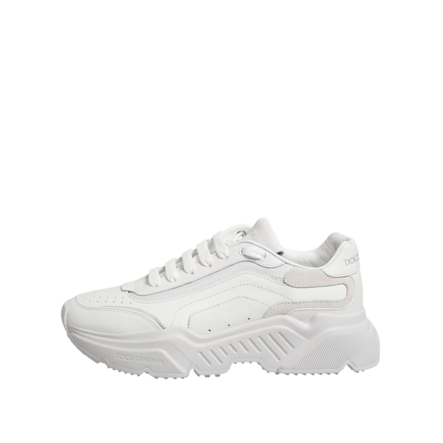 Dolce & Gabbana White Leather Daymaster Low Top Sneakers Shoes MV7362-40