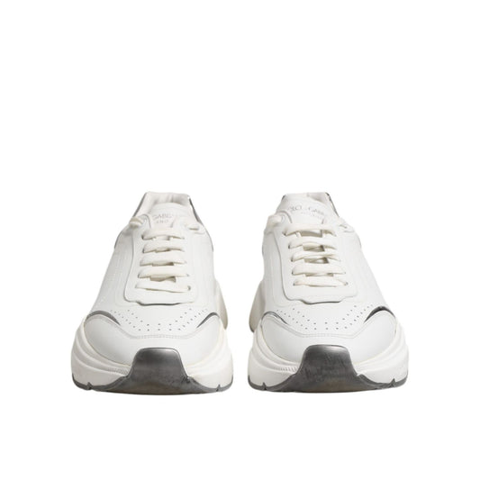Dolce & Gabbana White Daymaster Leather Low Top Sneakers Shoes MV7427-43