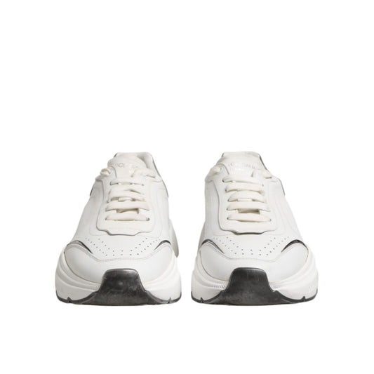 Dolce & Gabbana White Daymaster Leather Low Top Sneakers Shoes MV7430-42