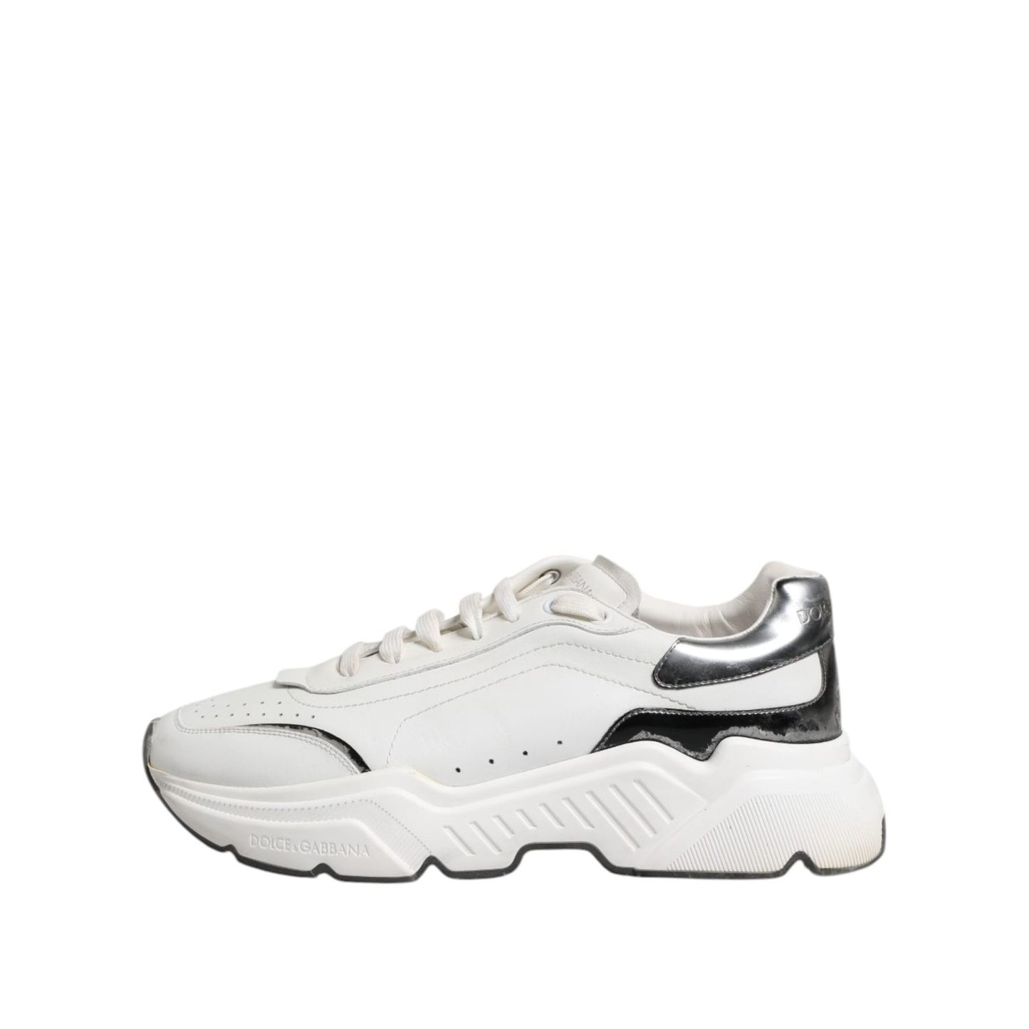 Dolce & Gabbana White Daymaster Leather Low Top Sneakers Shoes MV7430-42
