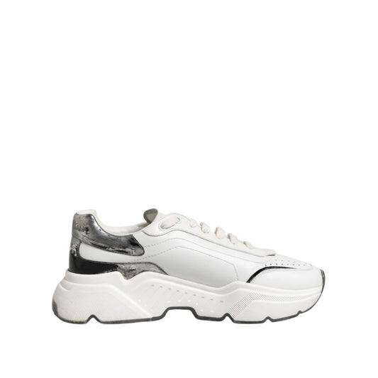 Dolce & Gabbana White Daymaster Leather Low Top Sneakers Shoes MV7430-42