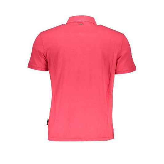Napapijri Pink Cotton Polo Shirt NA-29378-S