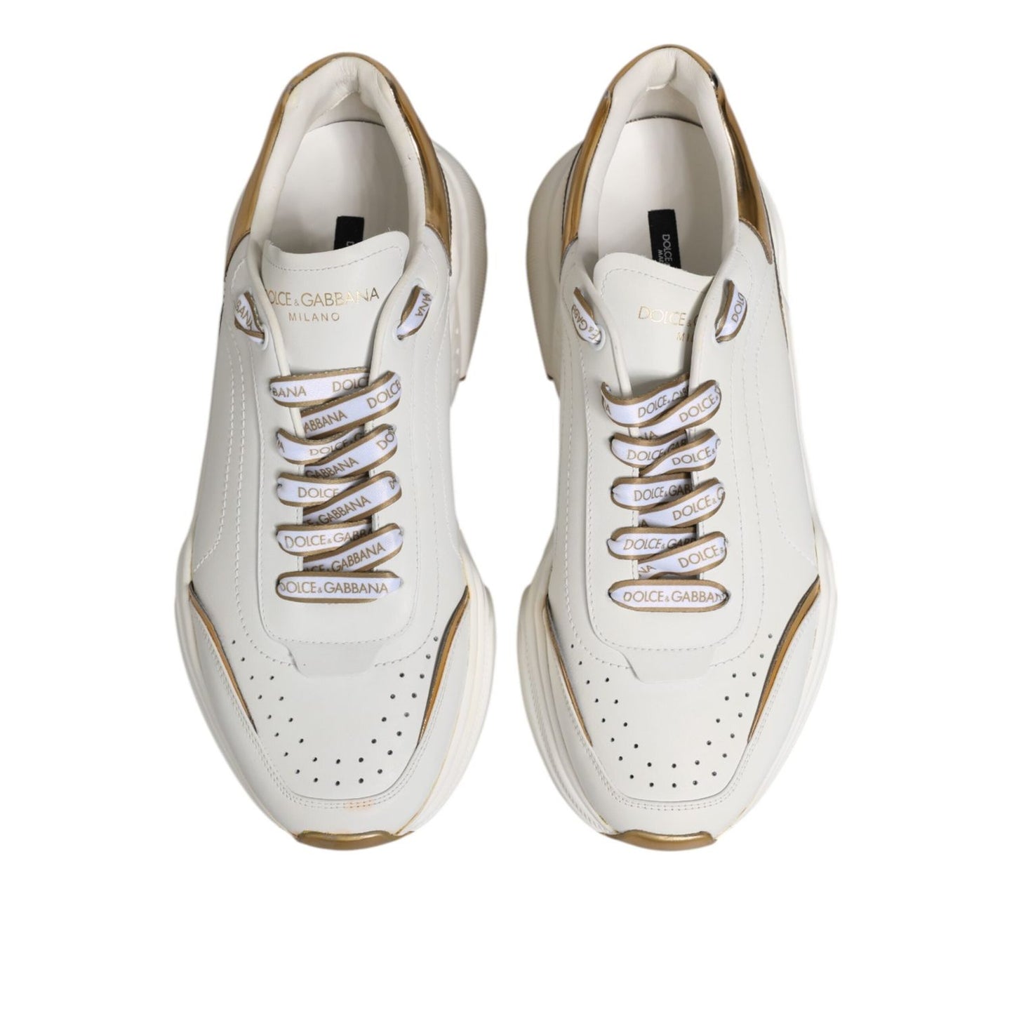 Dolce & Gabbana White Logo Daymaster Low Top Sneakers Shoes MV7810-43.5