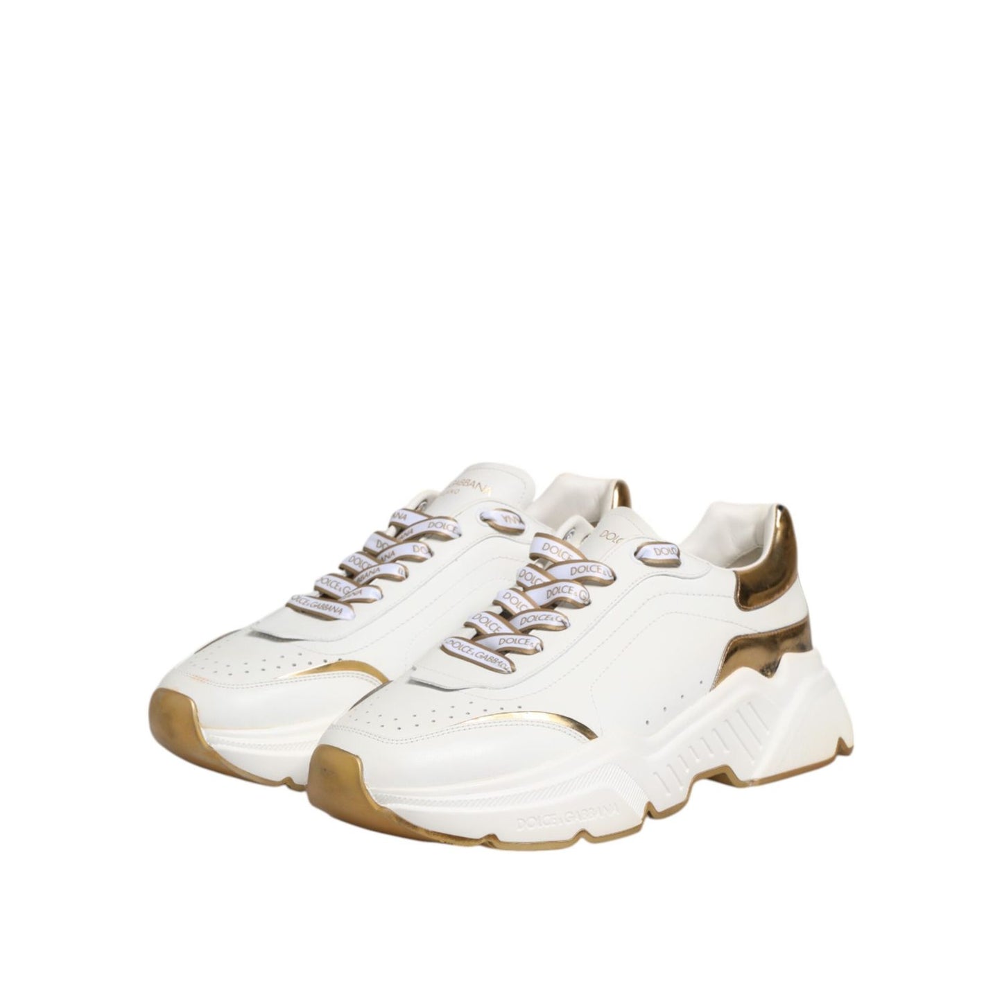 Dolce & Gabbana White Logo Daymaster Low Top Sneakers Shoes MV7810-43.5