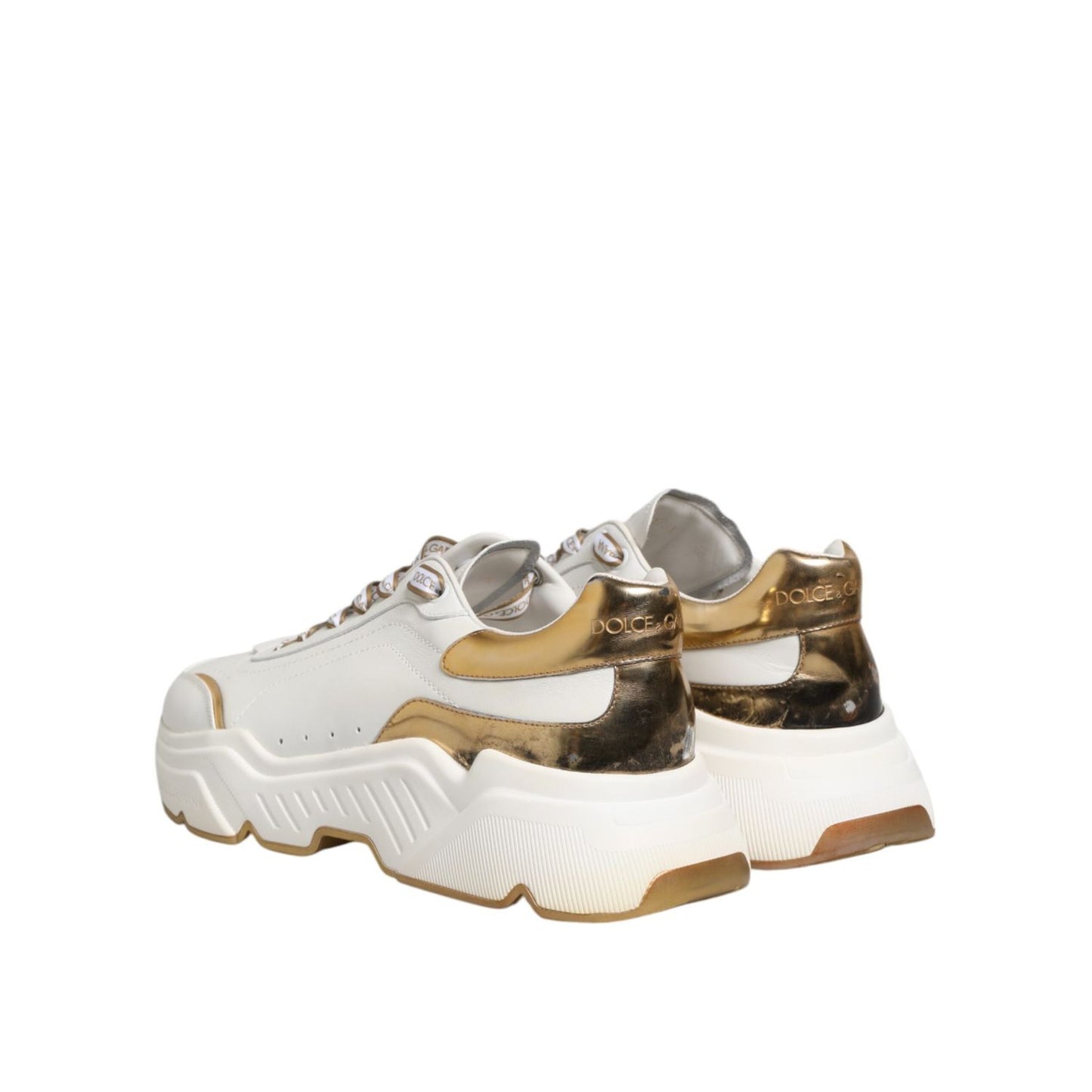 Dolce & Gabbana White Logo Daymaster Low Top Sneakers Shoes MV7810-43.5