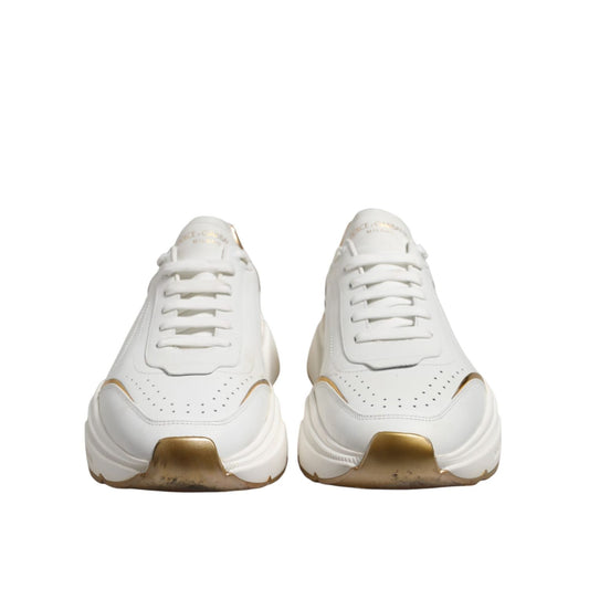 Dolce & Gabbana White Daymaster Leather Low Top Sneakers Shoes MV7830-42