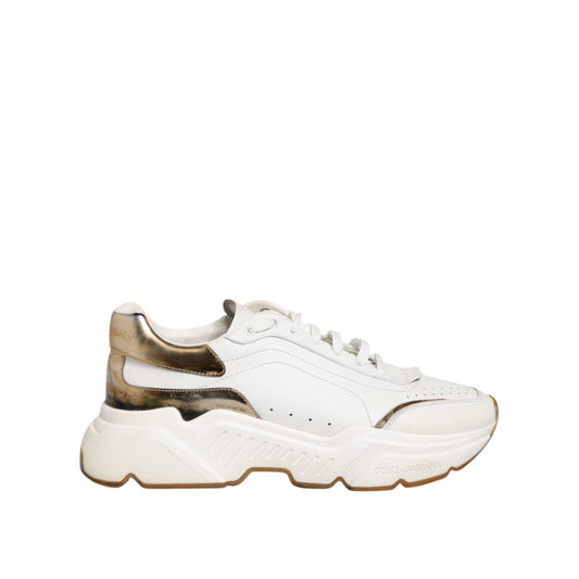 Dolce & Gabbana White Daymaster Leather Low Top Sneakers Shoes MV7830-42