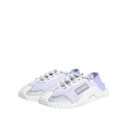 Dolce & Gabbana Purple White NS1 Lace Up Low Top Sneakers Shoes