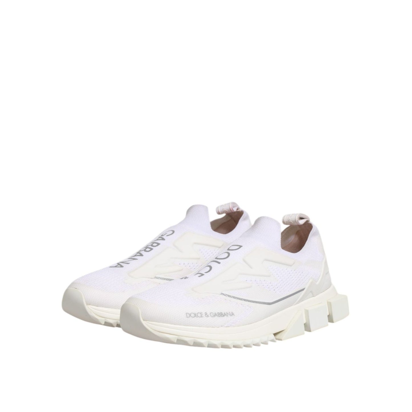 Dolce & Gabbana White SORRENTO Slip On Low Top Sneakers Shoes MV7872-42