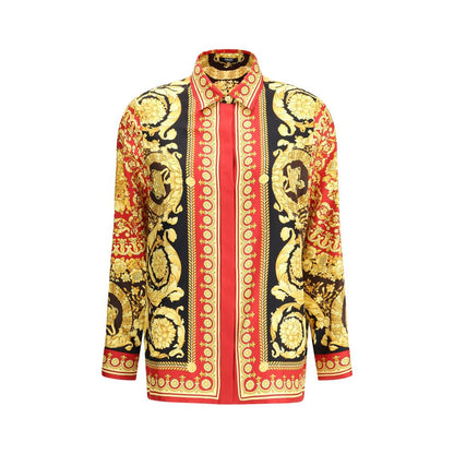 Versace Multicolor Silk Pattern Shirt