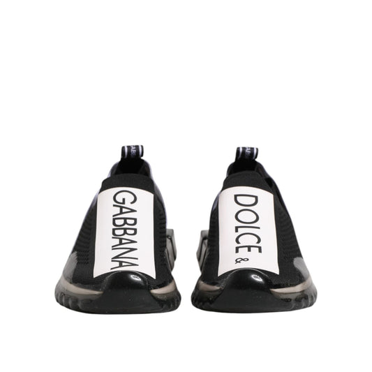 Dolce & Gabbana Black Sorrento Slip On Low Top Sneakers Shoes