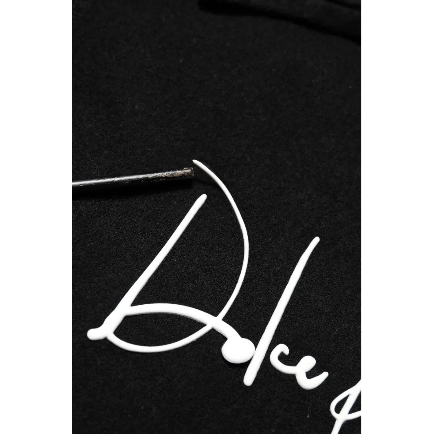 Dolce & Gabbana Black Hooded Logo Print Sweatshirt Sweater
