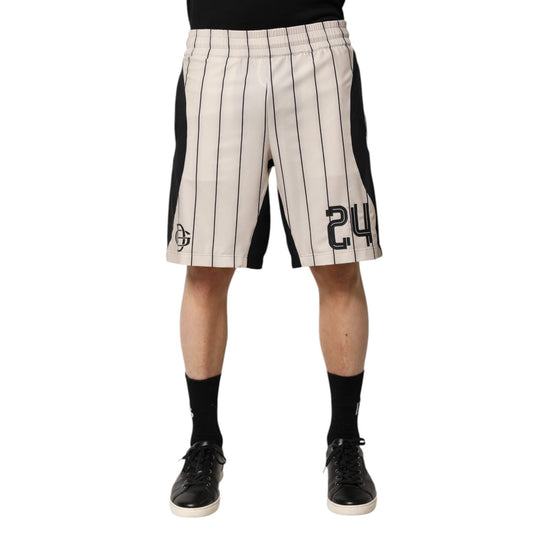 Dolce & Gabbana Off White Polyester DG Logo Sweatshorts Shorts PAN76651-48