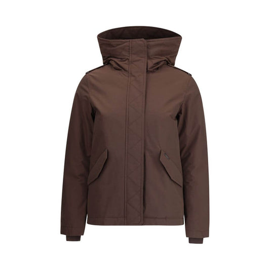 Woolrich Brown Cotton Full-Length Jacket