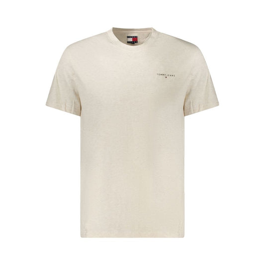 Tommy Hilfiger Beige Cotton Men T-Shirt TO-39305-S