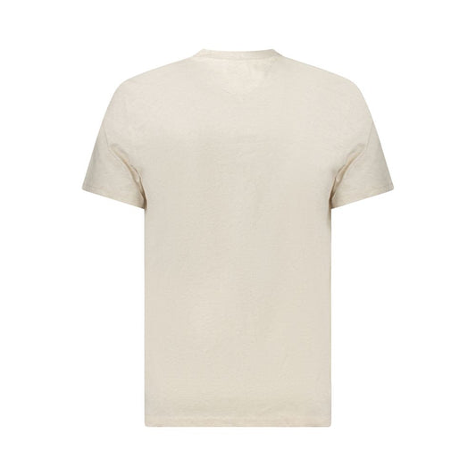 Tommy Hilfiger Beige Cotton Men T-Shirt TO-39305-S